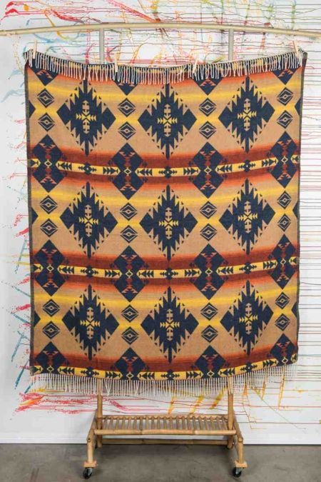 Art. Cheyenne Wool-Blend Blanket with fringes
