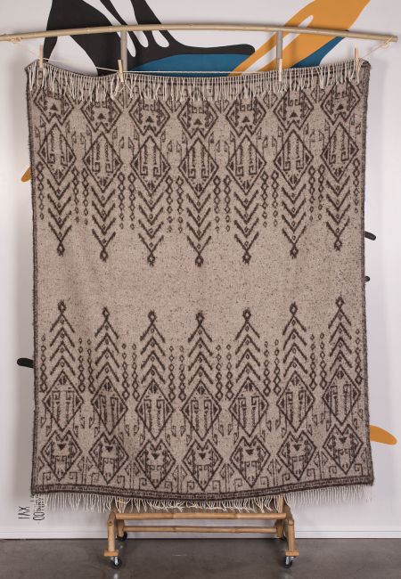 Blanket art.Hennè wool/alpaca blend with fringes