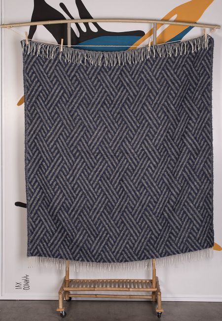 Blanket art.Scotch alpaca/wool blend with fringes