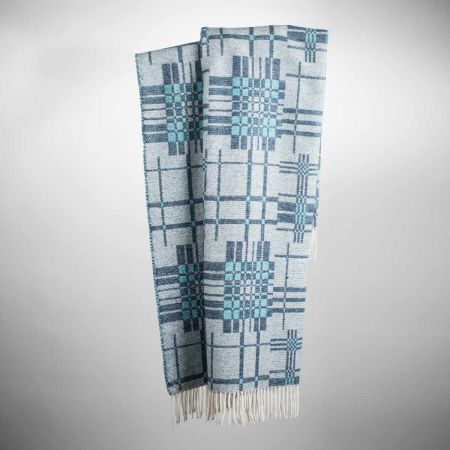Art. Patch Wool-Blend Blanket with fringes